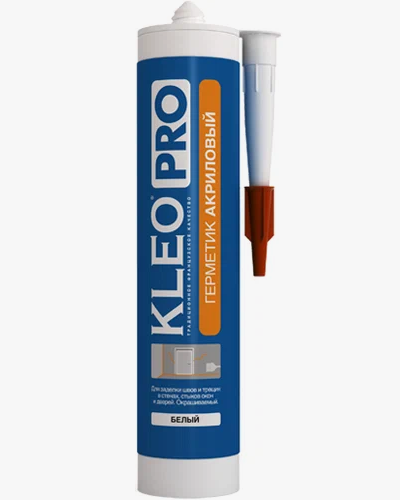 Герметик  "KLEO PRO" акриловый белый (280мл) (уп.12шт) купить в липецке