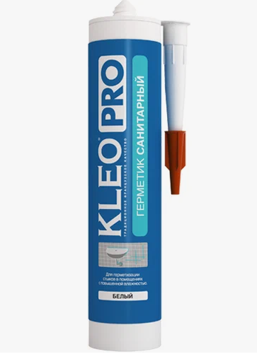 Герметик  "KLEO PRO" санитарный  белый (280мл) (уп.12шт) купить в липецке