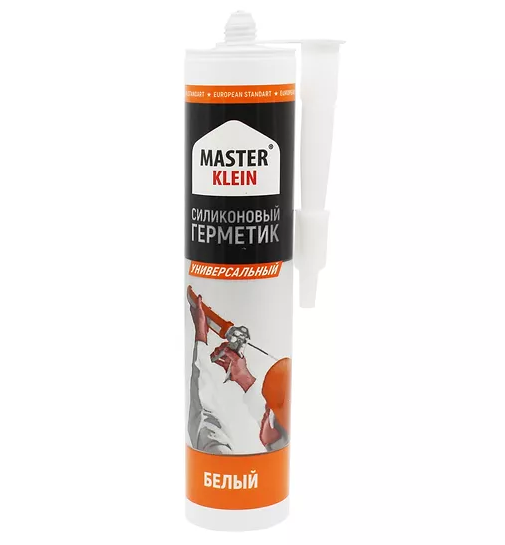 Герметик  "Master Klein" силиконовый универсальный белый (280мл) (уп.12шт) купить в липецке