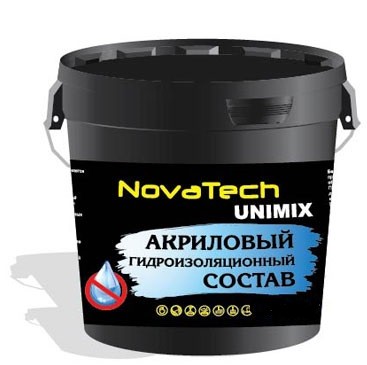 Гидроизоляция (мастика) акриловая  NovaTech Unimix 3кг  купить в липецке