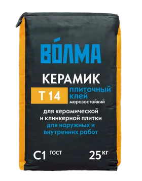 Клей для плитки "Волма Керамик" С1 Т14 25кг. (уп. 56шт) купить в липецке