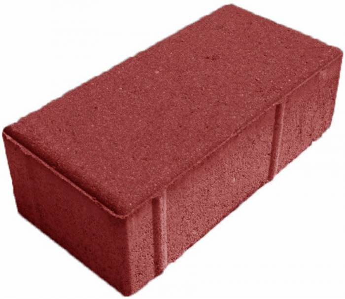 Тротуарная плитка "Кирпич" красный  200х100х60 (м2-50шт) (под.13м2/600шт)  купить в липецке