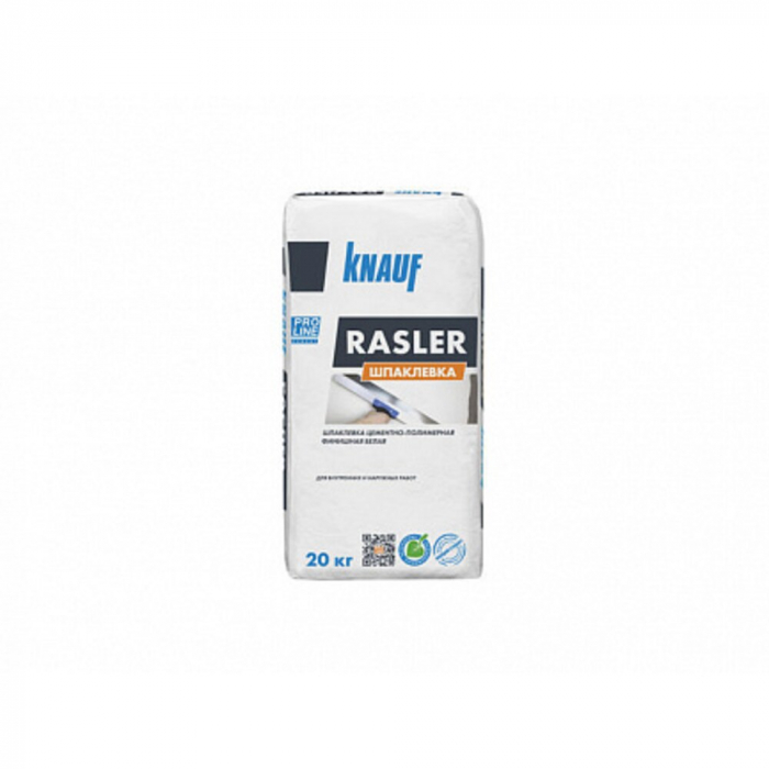 Шпаклевка "Раслер" цементно-полимерная , БЕЛЫЙ (Knauf) 20кг. (уп. 48шт) купить в липецке