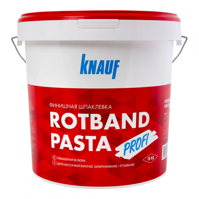 Шпаклевка готовая финишная "Ротбанд паста ПРОФИ" (Кnauf) 18кг. (уп. 33шт) купить в липецке